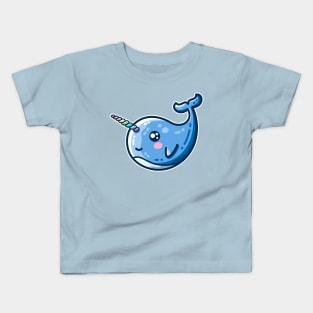 Narwhal With A Rainbow Horn Kids T-Shirt